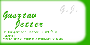 gusztav jetter business card